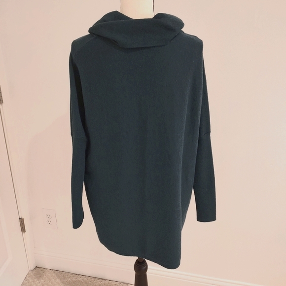 Smartwool Edgewood Merino Wool Poncho Cozy Teal Cowl Neck Sweater Dolman… - Picture 5 of 9